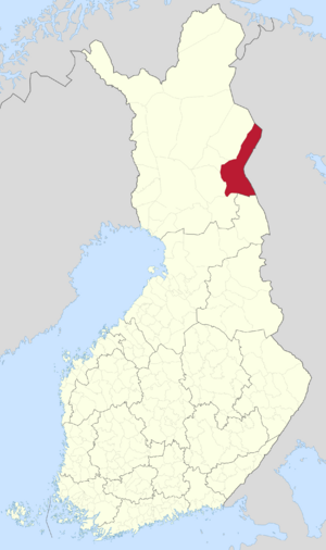 Location of Salla in Finland