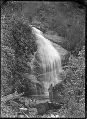 Waterfall at Te Aroha. ATLIB 285876