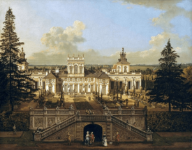 Bellotto Wilanów Palace as seen from the garden