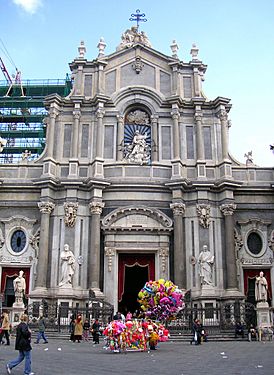 Catania's duomo and balloons