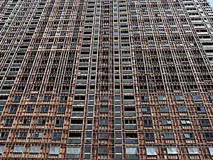 Glasgow. Balornock. Red Road Flats,153–213 Petershill Drive (view from west, before demolition)