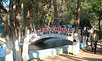 Walkway over Rio San Juan, near the "Nacimiento"