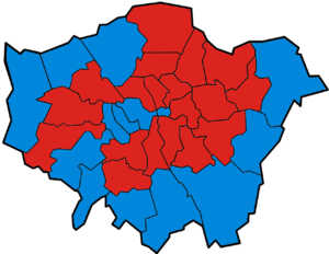 London mayoral election by borough 2016 map