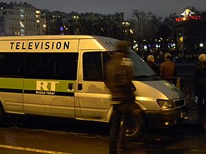 RT covering protests in Moscow on 1012