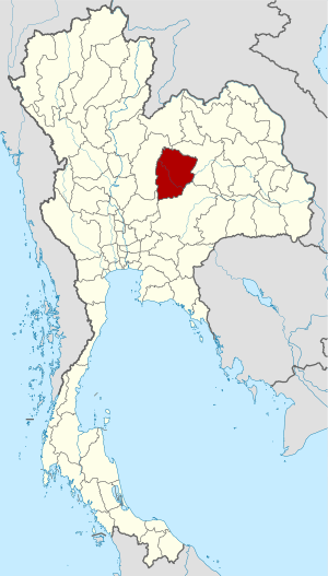 Map of Thailand highlighting Chaiyaphum province