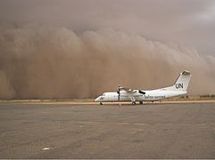 United Nations Dash 8 Haboob Sudan UA-320-1