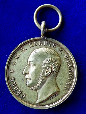 Battle of Langensalza (1866) Hanoverian Medal, obverse