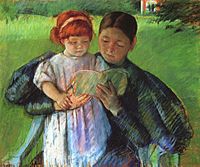 Cassatt Mary Nurse Reading to a Little Girl 1895