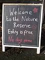 Gunnersbury Triangle Welcome Blackboard