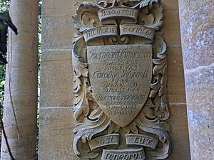 Inscription on Bernard Samuelson mausoleum