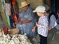 Lady Weaving Wool