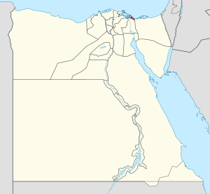 Port Said Governorate on the map of Egypt