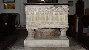 St Mary's Church Hendon font