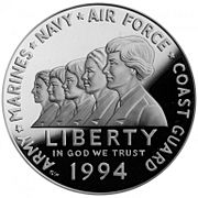 1994 Women in Military Service for America Silver Dollar Obverse.jpg