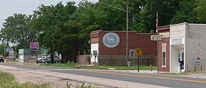 Downtown Alda: north side of U.S. Route 30, looking northwest, June 2010