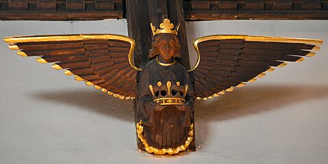 Carved angel, All Saints church, Kingston upon Thames