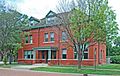 A large brick building