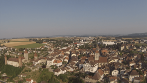 Estavayer-le-Lac vue du ciel