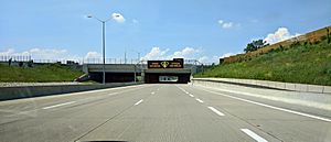 Highway 401 westbound Windsor