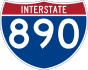 Interstate 890 marker