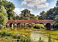 Leatherhead Town Bridge from riverside walk cropped