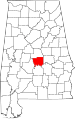 State map highlighting Autauga County