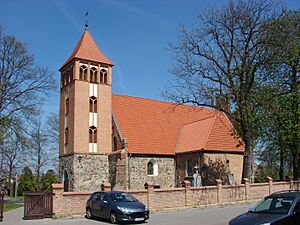 Gothic Saint Nicholas church in Papowo Biskupie