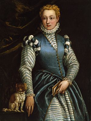 Portrait of a Woman with a Dog - Veronese - Museo Thyssen