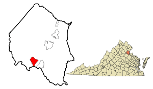 Location in Stafford County and the state of Virginia.