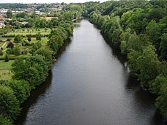 Creuse - Le Blanc (36) - Vue vers Ruffec - viaduc