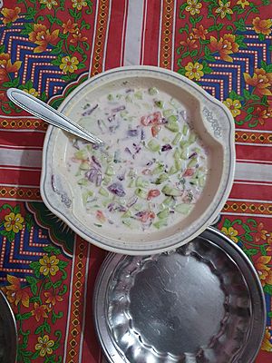 Cucumber and Tomato Raita