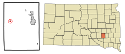 Location in Davison County and the state of South Dakota