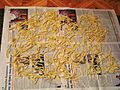 Drying kesme noodles