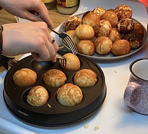 Homemade Danish æbleskiver