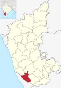 Karnataka Kodagu locator map