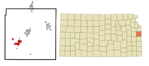 Location within Miami County and Kansas