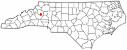 Location in North Carolina