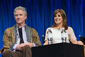 Patrick Duffy and Linda Gray at PaleyFest 2013