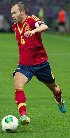 Spain - Chile - 10-09-2013 - Geneva - Andres Iniesta 7 (cropped)