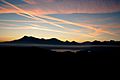 Sunrise at lake lucerne