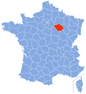 Location of Aube in France