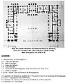 Distribution rez de chaussée 1700 château de Meudon