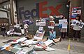 Fedex anti shark fin protest 3 July 2016 Kennedy Town, Hong Kong