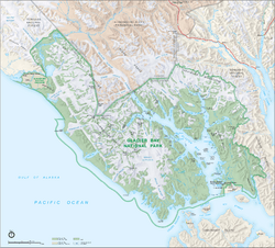 Map of Glacier Bay National Park