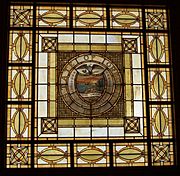 Oregon Supreme Court courtroom stainedglass