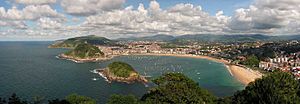 San Sebastián and Kontxa bay from Igeldo mountain