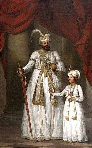 Thomas Hickey (1741-1824) - Prince Azim-ud-Daula (1775–1819), Nawab of the Carnatic and His Son Azam Jah (1800–1874) - 1180953 - National Trust