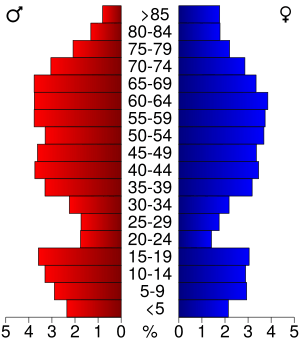 USA Aitkin County, Minnesota age pyramid