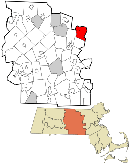 Location in Worcester County and the state of Massachusetts.