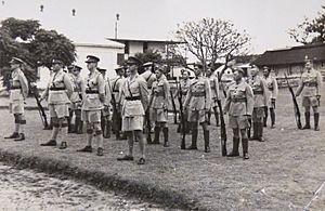 22 June 1940 Prospect Camp GOC inspection of BVRC Contingent to Lincolnshire Regiment